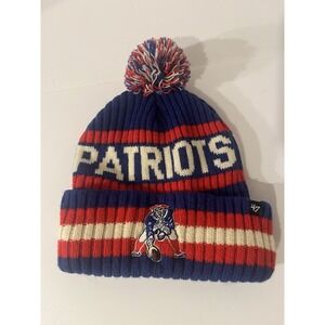 New England Patriots '47 Brand Pom Knit Beanie Winter Hat OSFA
